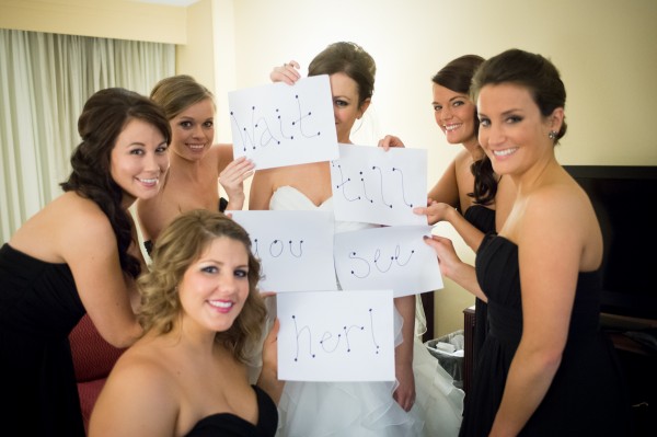 Bride Getting Ready to see Groom