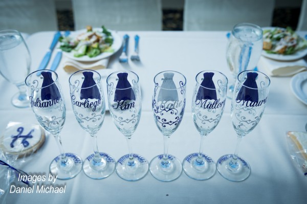 Custom Wedding Champagne Flutes Glasses
