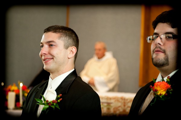 Groom Crying at Wedding Ceremony
