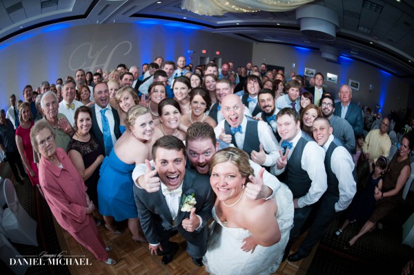Group Photo at Wedding Reception