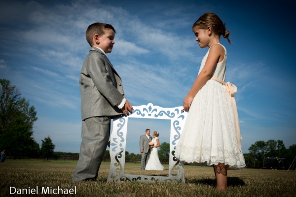 Ring bearer and Flower Girl with photo frame