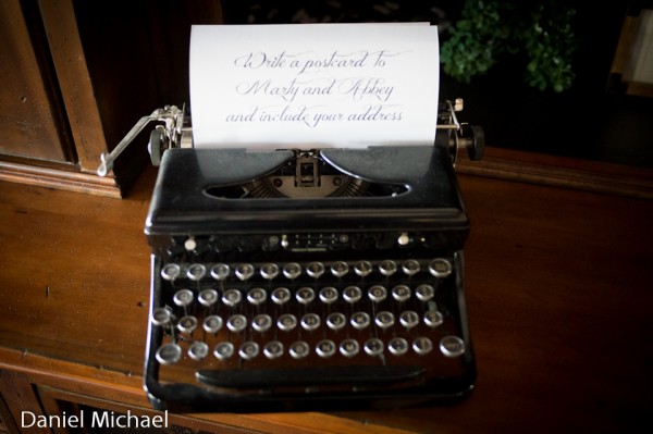 Wedding Detail Old fashioned typewriter for Notes