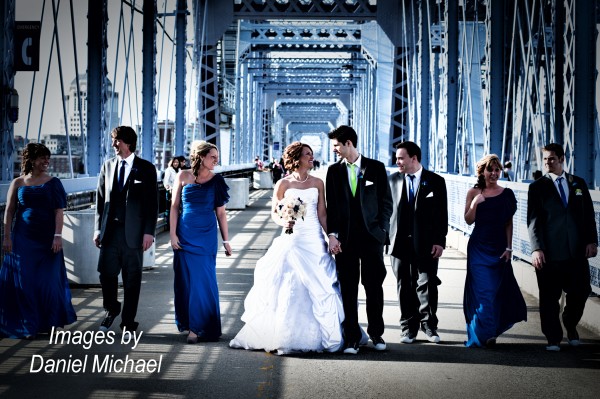 Wedding Photographers Purple People Bridge