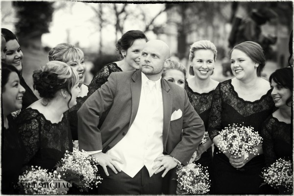 Wedding Photography Groom and Bridesmaids
