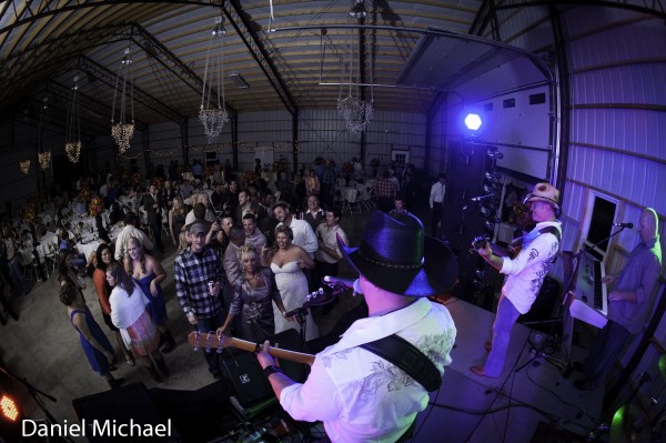 Wedding photography with country band