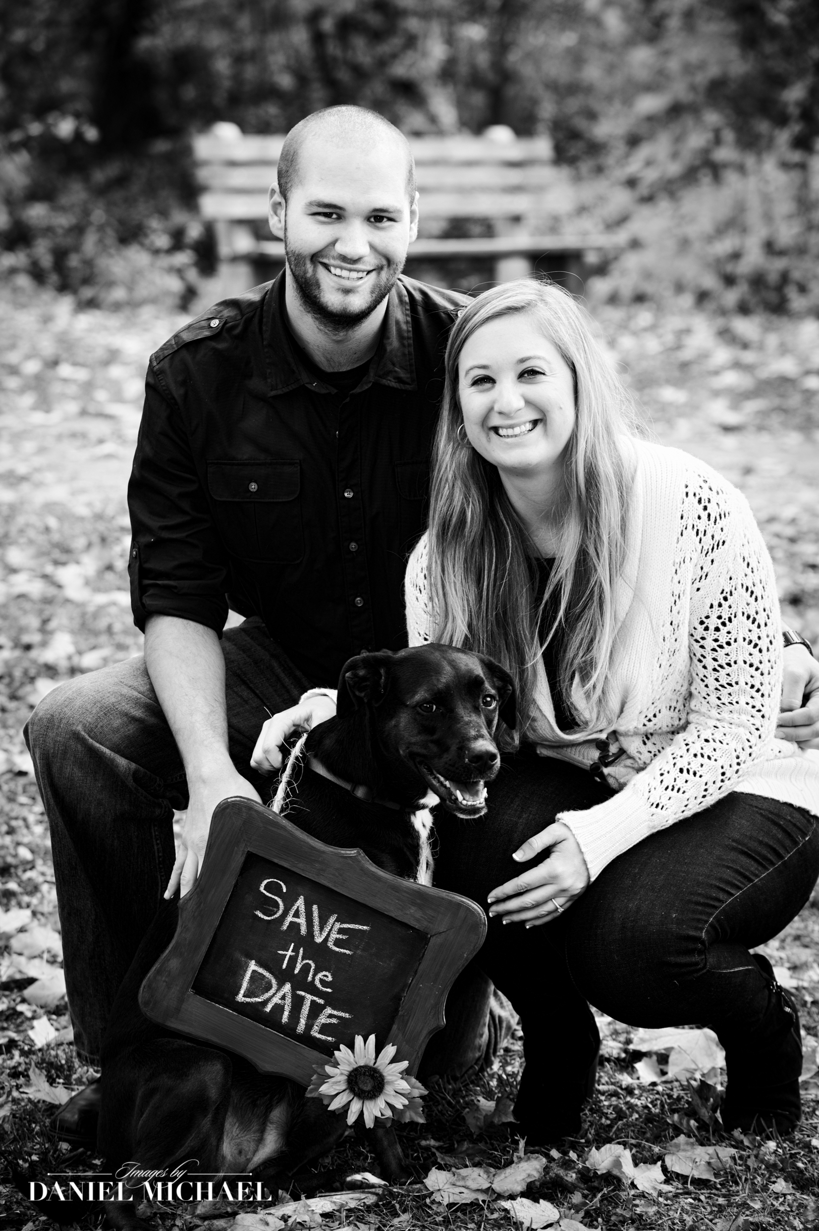 Engagement Photography with Dog for Save the Date